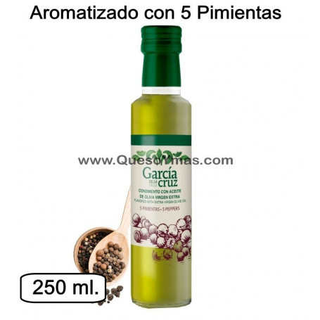 Aceite de Oliva Virgen Extra aromatizado con 5 pimientas